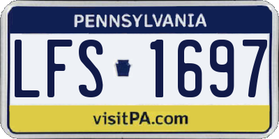 PA license plate LFS1697
