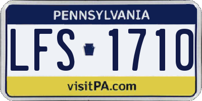 PA license plate LFS1710