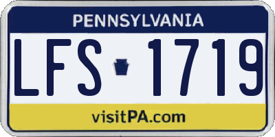 PA license plate LFS1719