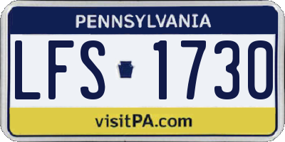 PA license plate LFS1730