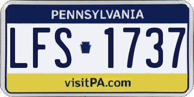 PA license plate LFS1737
