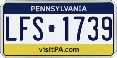 PA license plate LFS1739