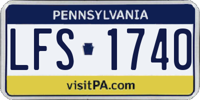 PA license plate LFS1740