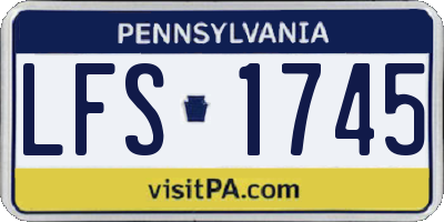 PA license plate LFS1745