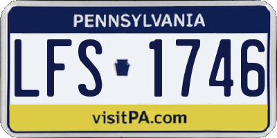 PA license plate LFS1746