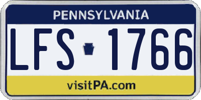 PA license plate LFS1766