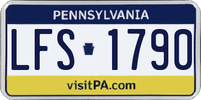 PA license plate LFS1790