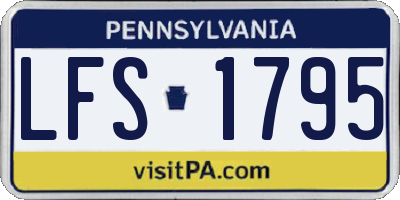 PA license plate LFS1795