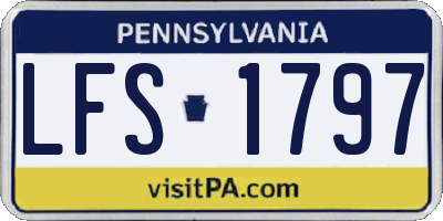 PA license plate LFS1797