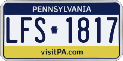 PA license plate LFS1817