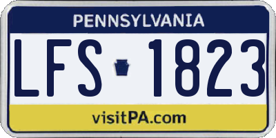 PA license plate LFS1823