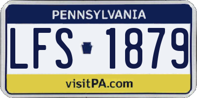 PA license plate LFS1879
