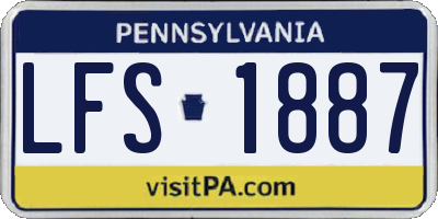 PA license plate LFS1887