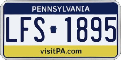 PA license plate LFS1895