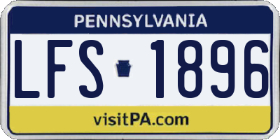 PA license plate LFS1896