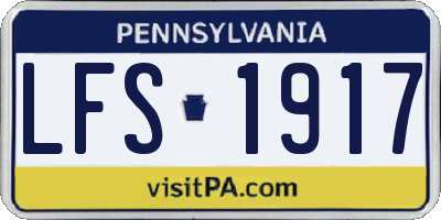 PA license plate LFS1917