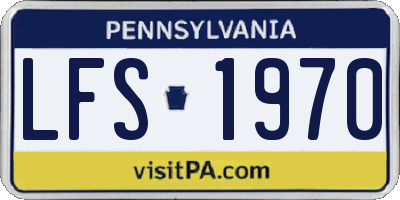 PA license plate LFS1970