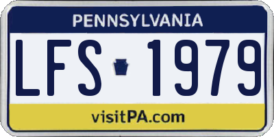 PA license plate LFS1979