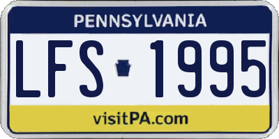 PA license plate LFS1995