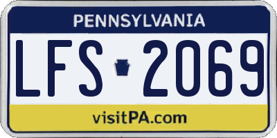 PA license plate LFS2069