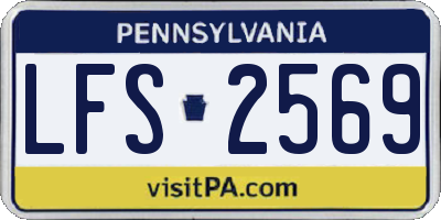 PA license plate LFS2569