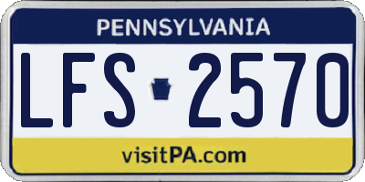 PA license plate LFS2570