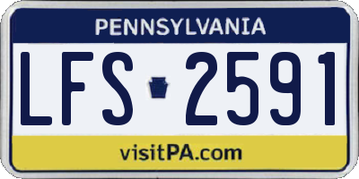PA license plate LFS2591