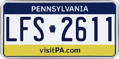 PA license plate LFS2611