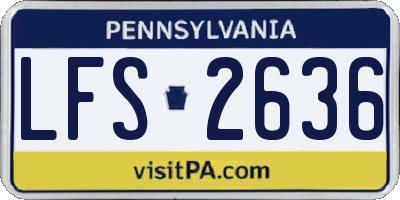 PA license plate LFS2636