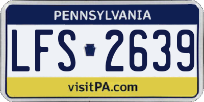PA license plate LFS2639