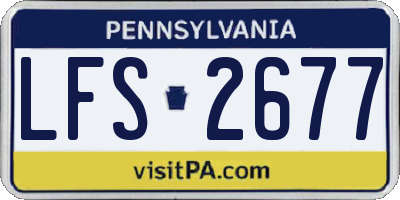 PA license plate LFS2677