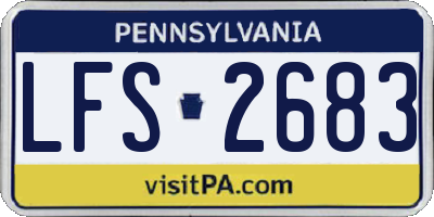PA license plate LFS2683
