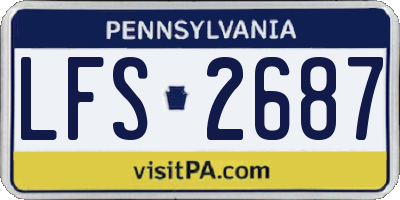 PA license plate LFS2687