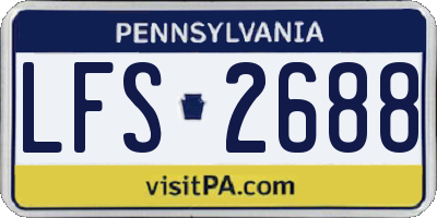 PA license plate LFS2688