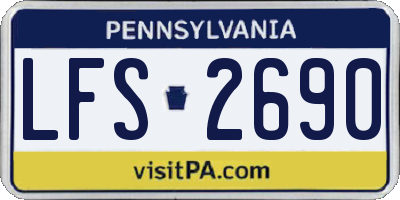 PA license plate LFS2690