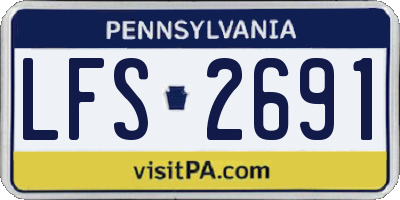 PA license plate LFS2691