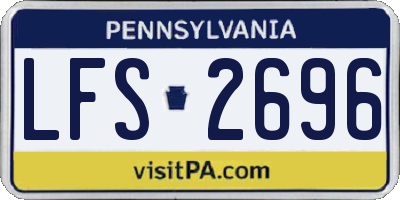 PA license plate LFS2696