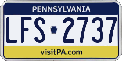 PA license plate LFS2737