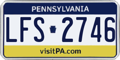 PA license plate LFS2746