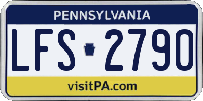 PA license plate LFS2790