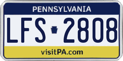PA license plate LFS2808