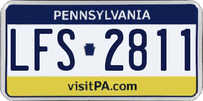 PA license plate LFS2811