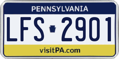 PA license plate LFS2901