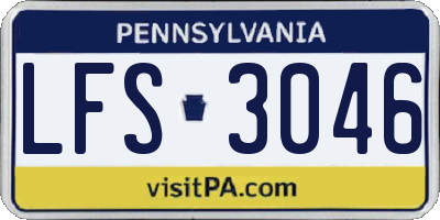 PA license plate LFS3046