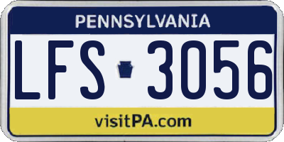 PA license plate LFS3056