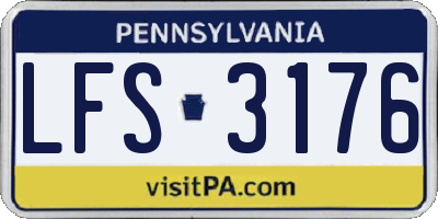 PA license plate LFS3176