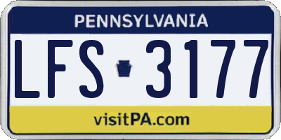 PA license plate LFS3177