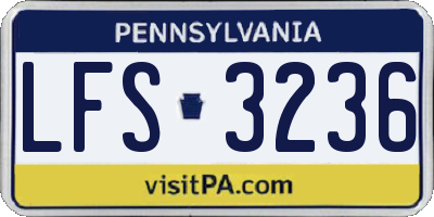 PA license plate LFS3236
