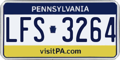 PA license plate LFS3264