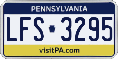 PA license plate LFS3295